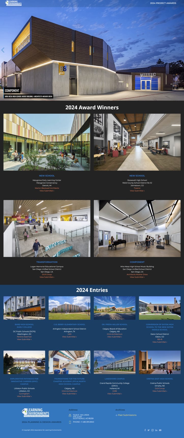 Association for Learning Environments Awards